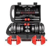 Sports Fitness Equipment 2pcs Electroplated Dumbbells Set Adjustable Dumbbell Weight Set Barbell Connector For Gym Home Bodybuilding Training(30kg(15kg*2))