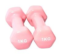 Sports Fitness Equipment 2pcs Hex Coating Dumbbell Weight Body Sculpture Home Fitness Equipment Men And Women Dumbbell(1kg(0.5kg*2))