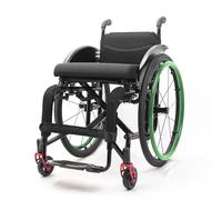 Sports Folding Transport Wheelchair - Aluminum Alloy, Lightweight, Self-propelled with Handbrakes and Quick Release Rear Wheels
