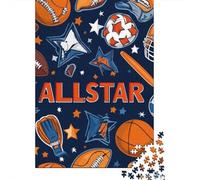 Sports Gear 1000 Piece Thick Sturdy Pieces Cartoon Style Design Group Jigsaw Puzzle No Loose Pieces Secret Santa Gift 70x50cm/1000pcs