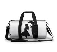 Sports Gym Bag for Men Women Anime Lovers Silhouette Travel Gym Bag Cylindrical Workout Bag Lightweight Travel Duffle Bag for Basketball Football Weekender, style-11, 17.7in/9in/9in