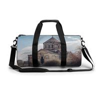 Sports Gym Bag for Men Women Armenian Church Travel Gym Bag Cylindrical Workout Bag Lightweight Travel Duffle Bag for Basketball Football Weekender, style, 17.7in/9in/9in