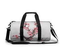 Sports Gym Bag for Men Women Cherry Blossom Tree Branch Travel Gym Bag Cylindrical Workout Bag Lightweight Travel Duffle Bag for Basketball Football Weekender, style, 17.7in/9in/9in