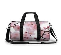 Sports Gym Bag for Men Women Cherry Japanese Cherry Blossom Travel Gym Bag Cylindrical Workout Bag Lightweight Travel Duffle Bag for Basketball Football Weekender, style, 17.7in/9in/9in