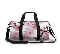 Sports Gym Bag for Men Women Cherry Japanese Cherry Blossom Travel Gym Bag Cylindrical Workout Bag Lightweight Travel Duffle Bag for Basketball Football Weekender, style, 17.7in/9in/9in