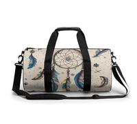 Sports Gym Bag for Men Women Dream Catcher And Moon Travel Gym Bag Cylindrical Workout Bag Lightweight Travel Duffle Bag for Basketball Football Weekender, style-3, 17.7in/9in/9in