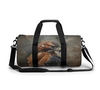 Sports Gym Bag for Men Women Fur And Feathers Travel Gym Bag Cylindrical Workout Bag Lightweight Travel Duffle Bag for Basketball Football Weekender, style-17, 17.7in/9in/9in