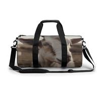 Sports Gym Bag for Men Women Goat on Hillside Travel Gym Bag Cylindrical Workout Bag Lightweight Travel Duffle Bag for Basketball Football Weekender, style, 17.7in/9in/9in