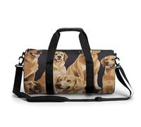 Sports Gym Bag for Men Women Golden Retrievers Travel Gym Bag Cylindrical Workout Bag Lightweight Travel Duffle Bag for Basketball Football Weekender, style-43, 17.7in/9in/9in