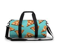 Sports Gym Bag for Men Women Green Pizza Slices Travel Gym Bag Cylindrical Workout Bag Lightweight Travel Duffle Bag for Basketball Football Weekender, style, 17.7in/9in/9in