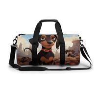 Sports Gym Bag for Men Women I Love My Dog Dachshunds Travel Gym Bag Cylindrical Workout Bag Lightweight Travel Duffle Bag for Basketball Football Weekender, style, 17.7in/9in/9in