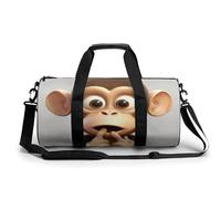 Sports Gym Bag for Men Women The Silent Monkey Travel Gym Bag Cylindrical Workout Bag Lightweight Travel Duffle Bag for Basketball Football Weekender, style, 17.7in/9in/9in