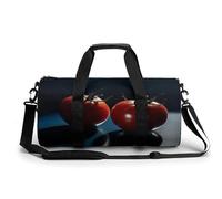 Sports Gym Bag for Men Women Tomatoes on The Table Travel Gym Bag Cylindrical Workout Bag Lightweight Travel Duffle Bag for Basketball Football Weekender, style-32, 17.7in/9in/9in