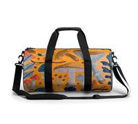 Sports Gym Bag for Men Women Various Mushrooms Travel Gym Bag Cylindrical Workout Bag Lightweight Travel Duffle Bag for Basketball Football Weekender, style-7, 17.7in/9in/9in