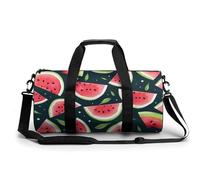 Sports Gym Bag for Men Women Watermelon Pattern Travel Gym Bag Cylindrical Workout Bag Lightweight Travel Duffle Bag for Basketball Football Weekender, style-7, 17.7in/9in/9in
