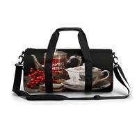 Sports Gym Bag for Women Men Travel Duffel Bag Christmas Tea Time Weekender Bag Canvas Carry on Overnight Bag for Travel Swimming Fitness Workout Sports Duffle Bag, style-3, 17.7in/9in/9in