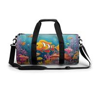 Sports Gym Bag for Women Men Travel Duffel Bag Coral Reef with Colorful Fish Weekender Bag Canvas Carry on Overnight Bag for Travel Swimming Fitness Workout Sports Duffle Bag, style-5, 17.7in/9in/9in