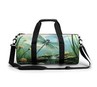 Sports Gym Bag for Women Men Travel Duffel Bag Dragonflies in Flight Weekender Bag Canvas Carry on Overnight Bag for Travel Swimming Fitness Workout Sports Duffle Bag, style, 17.7in/9in/9in
