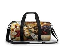 Sports Gym Bag for Women Men Travel Duffel Bag Flowers in The Field Weekender Bag Canvas Carry on Overnight Bag for Travel Swimming Fitness Workout Sports Duffle Bag, style-2, 17.7in/9in/9in