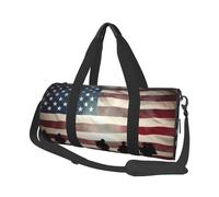 Sports Gym Bag for Women Men Travel Duffel Bag Tote American Flag Veterans Day Weekender Bag Canvas Carry on Overnight Bag for Travel Swimming Fitness Workout Sports Duffle Bag, Black, One Size