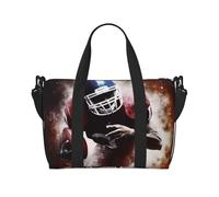 Sports Gym Bag for Women Men Travel Duffel Bag Tote Animal Cute Brown Otters Weekender Bag Canvas Carry on Overnight Bag for Travel Swimming Fitness Workout Sports Duffle Bag, American Football, One