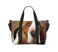 Sports Gym Bag for Women Men Travel Duffel Bag Tote Animals Goat Weekender Bag Canvas Carry on Overnight Bag for Travel Swimming Fitness Workout Sports Duffle Bag, Basset Hound, One Size