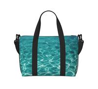 Sports Gym Bag for Women Men Travel Duffel Bag Tote Blue Aqua Pool Water Weekender Bag Canvas Carry on Overnight Bag for Travel Swimming Fitness Workout Sports Duffle Bag, Black, One Size