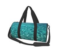 Sports Gym Bag for Women Men Travel Duffel Bag Tote Blue Aqua Pool Water Weekender Bag Canvas Carry on Overnight Bag for Travel Swimming Fitness Workout Sports Duffle Bag, Black, One Size