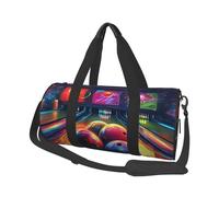 Sports Gym Bag for Women Men Travel Duffel Bag Tote Bowling Balls Weekender Bag Canvas Carry on Overnight Bag for Travel Swimming Fitness Workout Sports Duffle Bag, Black, One Size