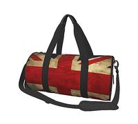 Sports Gym Bag for Women Men Travel Duffel Bag Tote British Flag Weekender Bag Canvas Carry on Overnight Bag for Travel Swimming Fitness Workout Sports Duffle Bag, Black, One Size