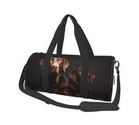 Sports Gym Bag for Women Men Travel Duffel Bag Tote Brown Labrador Retriever Weekender Bag Canvas Carry on Overnight Bag for Travel Swimming Fitness Workout Sports Duffle Bag, Black, One Size