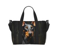 Sports Gym Bag for Women Men Travel Duffel Bag Tote doberman Weekender Bag Canvas Carry on Overnight Bag for Travel Swimming Fitness Workout Sports Duffle Bag, Doberman, One Size