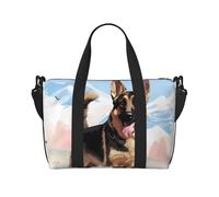 Sports Gym Bag for Women Men Travel Duffel Bag Tote German Shepherd Dog Lovers Weekender Bag Canvas Carry on Overnight Bag for Travel Swimming Fitness Workout Sports Duffle Bag, German Shepherd Dog