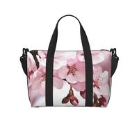 Sports Gym Bag for Women Men Travel Duffel Bag Tote Golf Course Weekender Bag Canvas Carry on Overnight Bag for Travel Swimming Fitness Workout Sports Duffle Bag, Cherry Blossom, One Size