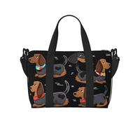 Sports Gym Bag for Women Men Travel Duffel Bag Tote Golf Course Weekender Bag Canvas Carry on Overnight Bag for Travel Swimming Fitness Workout Sports Duffle Bag, I Love My Dog Dachshunds, One Size