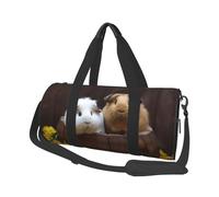 Sports Gym Bag for Women Men Travel Duffel Bag Tote guinea pigs Weekender Bag Canvas Carry on Overnight Bag for Travel Swimming Fitness Workout Sports Duffle Bag, Black, One Size