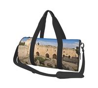 Sports Gym Bag for Women Men Travel Duffel Bag Tote Israel at The Tower of David Weekender Bag Canvas Carry on Overnight Bag for Travel Swimming Fitness Workout Sports Duffle Bag, Black, One Size