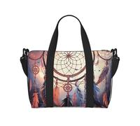 Sports Gym Bag for Women Men Travel Duffel Bag Tote Native American Dream Catcher Weekender Bag Canvas Carry on Overnight Bag for Travel Swimming Fitness Workout Sports Duffle Bag, Native American