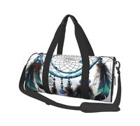 Sports Gym Bag for Women Men Travel Duffel Bag Tote Native American Dream Catcher Weekender Bag Canvas Carry on Overnight Bag for Travel Swimming Fitness Workout Sports Duffle Bag, Black, One Size