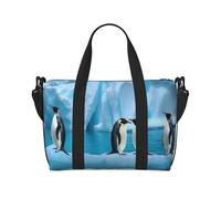 Sports Gym Bag for Women Men Travel Duffel Bag Tote Native American Dream Catcher Weekender Bag Canvas Carry on Overnight Bag for Travel Swimming Fitness Workout Sports Duffle Bag, Penguins On The