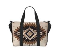 Sports Gym Bag for Women Men Travel Duffel Bag Tote Owls on a branch Weekender Bag Canvas Carry on Overnight Bag for Travel Swimming Fitness Workout Sports Duffle Bag, Native American, One Size