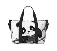 Sports Gym Bag for Women Men Travel Duffel Bag Tote Red Hibiscus Weekender Bag Canvas Carry on Overnight Bag for Travel Swimming Fitness Workout Sports Duffle Bag, Cute Pandas, One Size