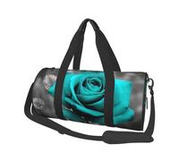 Sports Gym Bag for Women Men Travel Duffel Bag Tote Teal Grey Rose Weekender Bag Canvas Carry on Overnight Bag for Travel Swimming Fitness Workout Sports Duffle Bag, Black, One Size