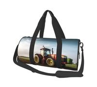Sports Gym Bag for Women Men Travel Duffel Bag Tote Tractor farm Weekender Bag Canvas Carry on Overnight Bag for Travel Swimming Fitness Workout Sports Duffle Bag, Black, One Size