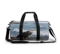 Sports Gym Bag for Women Men Travel Duffel Bag Tote Weekender Bag Bald Eagle Carry on Overnight Bag for Travel Swimming Fitness Workout Sports Duffle Bag