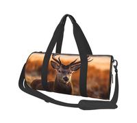 Sports Gym Bag for Women Men Travel Duffel Bag Tote Weekender Bag Carry on Overnight Bag for Travel Swimming Fitness Workout Sports Colorful Daisy Flower Duffle Bag, Antler Red Deer, One Size