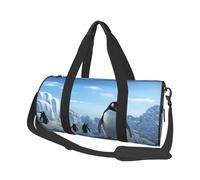 Sports Gym Bag for Women Men Travel Duffel Bag Tote Weekender Bag Carry on Overnight Bag for Travel Swimming Fitness Workout Sports Tree with Butterflies Duffle Bag, Penguin Antarctica Ice, One Size