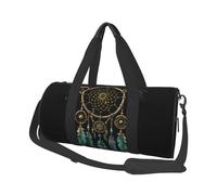 Sports Gym Bag for Women Men Travel Duffel Bag Tote Weekender Bag Carry on Overnight Bag for Travel Swimming Fitness Workout Sports Deer Animals Duffle Bag, Dark Dream Catcher, One Size