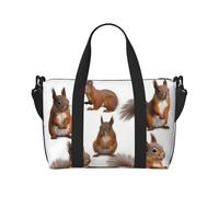 Sports Gym Bag for Women Men Travel Duffel Bag Tote Weekender Bag Carry on Overnight Bag for Travel Swimming Fitness Workout Sports Sea Turtle-Blue Duffle Bag, Cute Squirrels, One Size