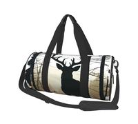 Sports Gym Bag for Women Men Travel Duffel Bag Tote Weekender Bag Carry on Overnight Bag for Travel Swimming Fitness Workout Sports Foliage and Herbs with Dragonflies Winged Duffle Bag, Deer
